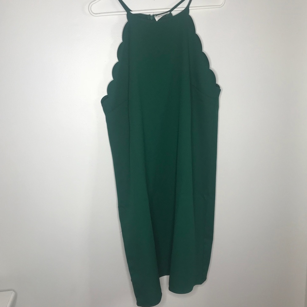 Green Scalloped Dress